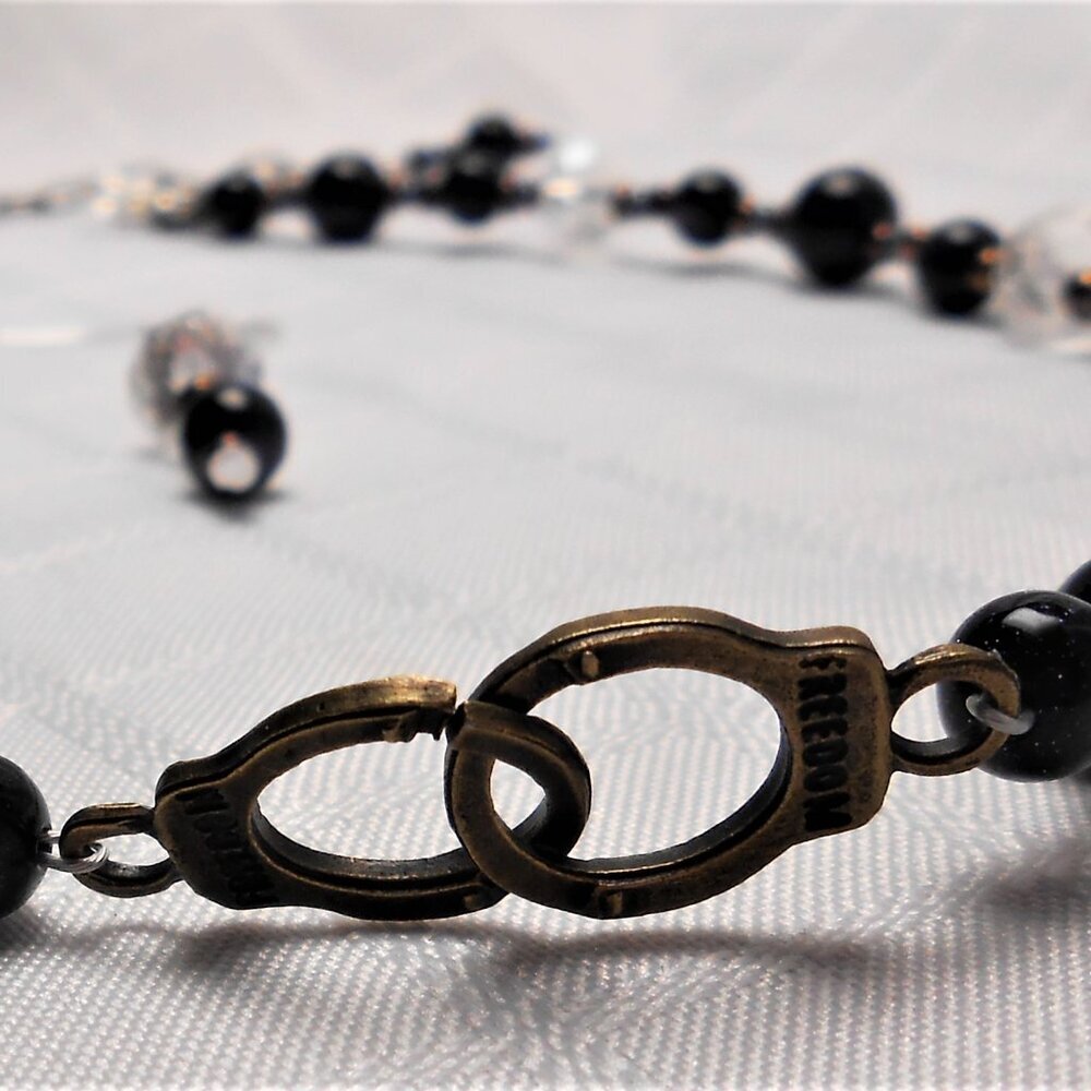 No. 2 Handmade jewelery set with cuff necklace and earrings